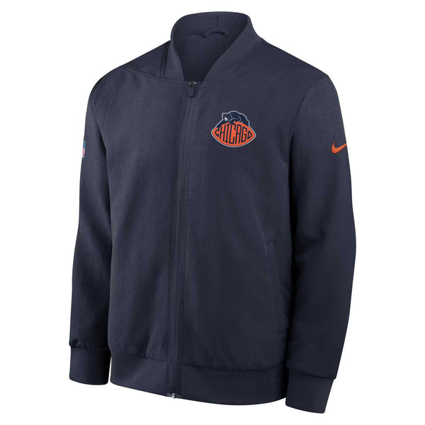 Chicago Bears Nike Rivalries Sideline Navy Bomber Jacket