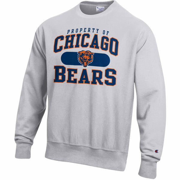 Chicago Bears Champion Reverse Weave Grey Property Of Crewneck Sweatshirt