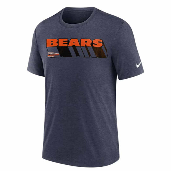 Chicago Bears Nike Navy Triblend Short Sleeve T Shirt