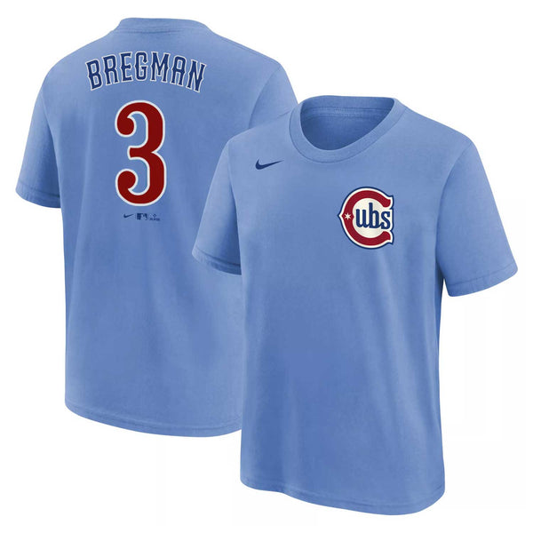 Chicago Cubs Alex Bregman Nike Youth Alternate 2 Name & Number T-Shirt