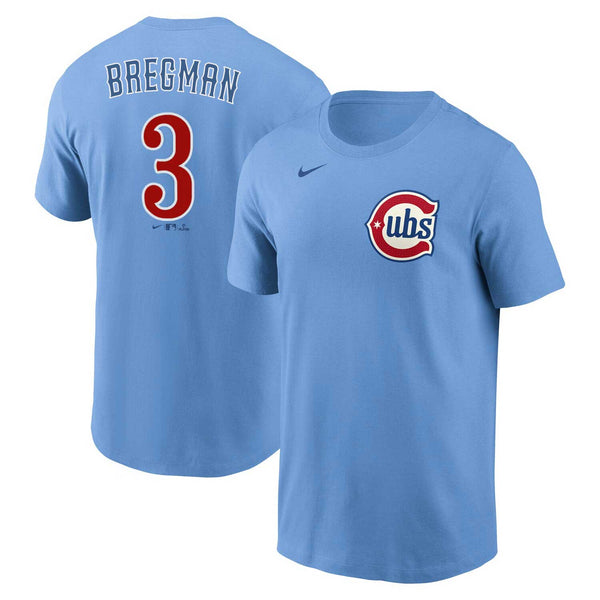 Chicago Cubs Alex Bregman Nike Blues Alternate 2 Fuse Name & Number T-Shirt