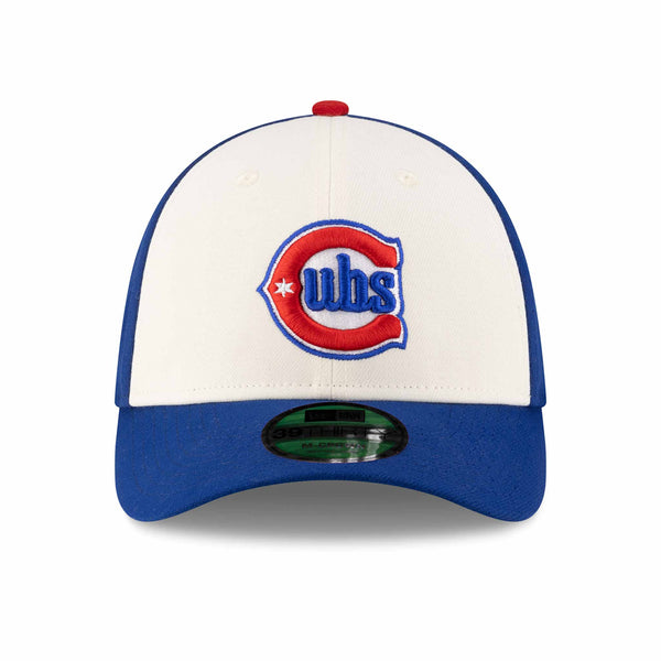 Chicago Cubs New Era Blues Alternate 39THIRTY M Crown Replica Stretch Fit Cap