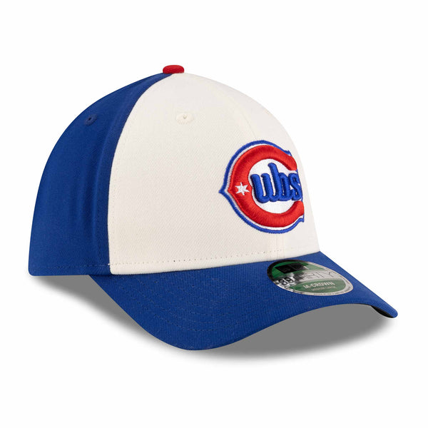 Chicago Cubs New Era Blues Alternate 39THIRTY M Crown Replica Stretch Fit Cap