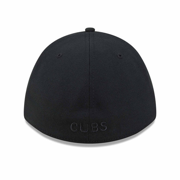 Chicago Cubs New Era Black C 39THIRTY M Crown Stretch Fit Cap
