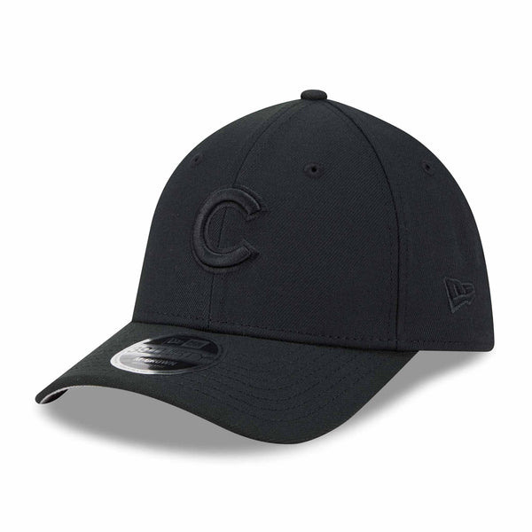 Chicago Cubs New Era Black C 39THIRTY M Crown Stretch Fit Cap