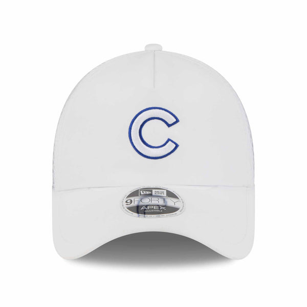 Chicago Cubs New Era 2026 White Batting Practice 9FORTY Apex Adjustable Cap