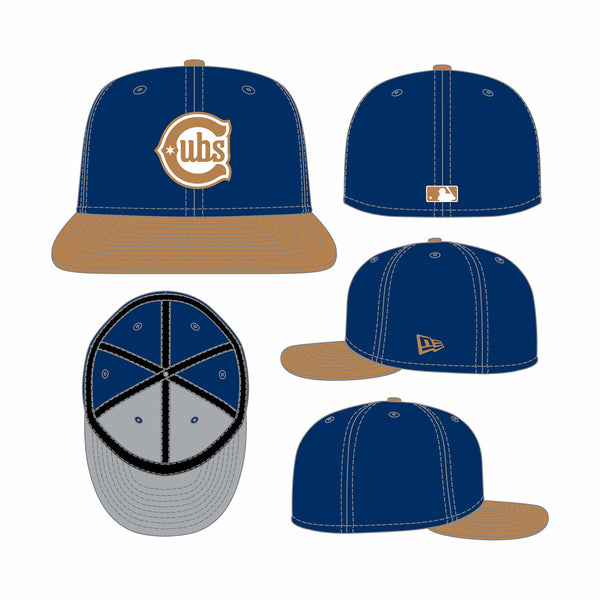 Chicago Cubs New Era Blues Alternate Color Pack Navy Tan 59FIFTY Fitted Cap