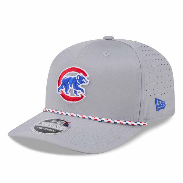 Chicago Cubs New Era Grey Rope 9SEVENTY Sport Stretch Snap Adjustable Cap