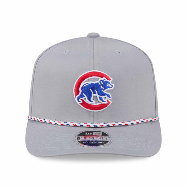 Chicago Cubs New Era Grey Rope 9SEVENTY Sport Stretch Snap Adjustable Cap