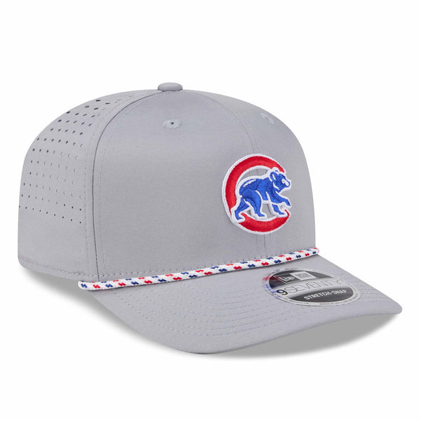 Chicago Cubs New Era Grey Rope 9SEVENTY Sport Stretch Snap Adjustable Cap