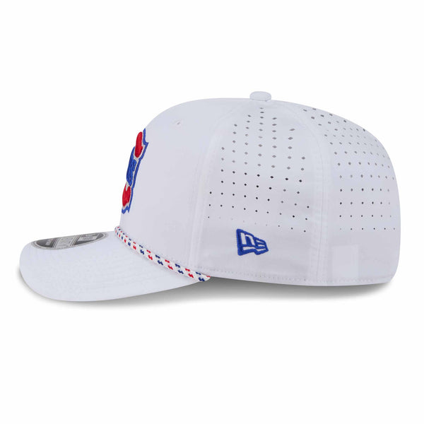 Chicago Cubs New Era White Rope 9SEVENTY Sport Stretch Snap Adjustable Cap