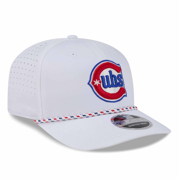 Chicago Cubs New Era White Rope 9SEVENTY Sport Stretch Snap Adjustable Cap