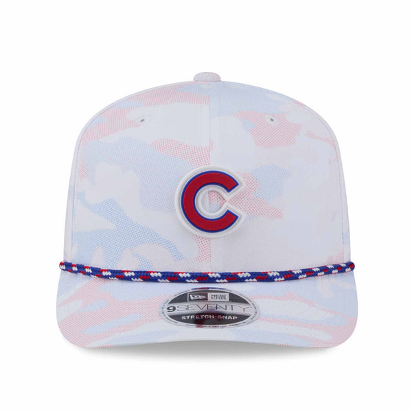Chicago Cubs New Era White Camo 9SEVENTY Stretch Snap Adjustable Cap
