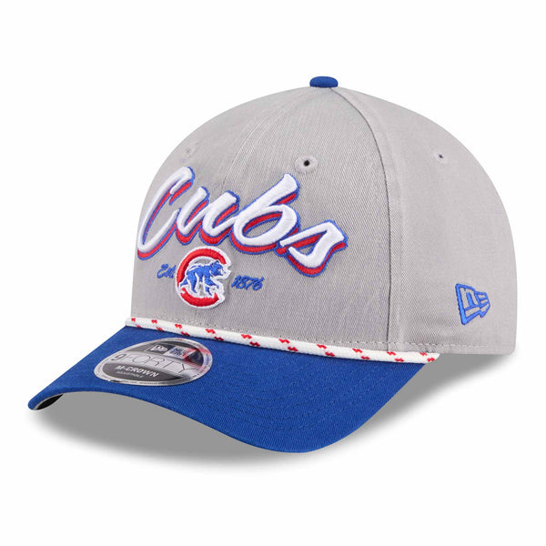 Chicago Cubs New Era Grey Team 9FORTY M Crown Adjustable Cap