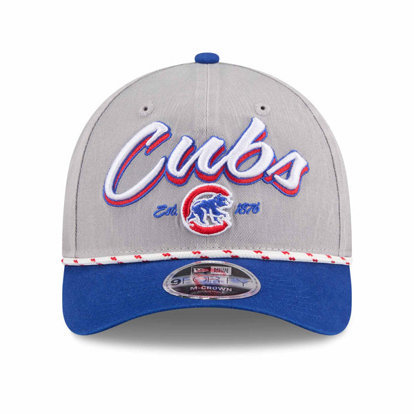 Chicago Cubs New Era Grey Team 9FORTY M Crown Adjustable Cap