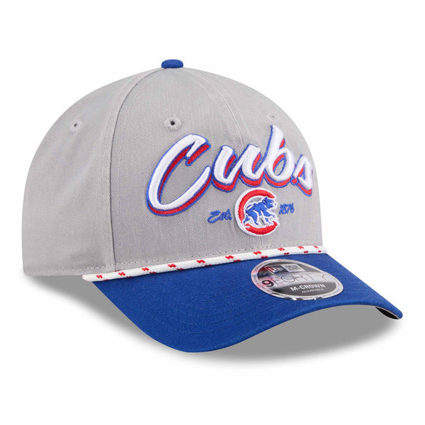 Chicago Cubs New Era Grey Team 9FORTY M Crown Adjustable Cap