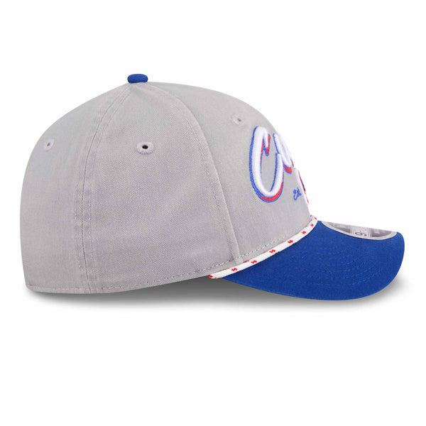 Chicago Cubs New Era Grey Team 9FORTY M Crown Adjustable Cap