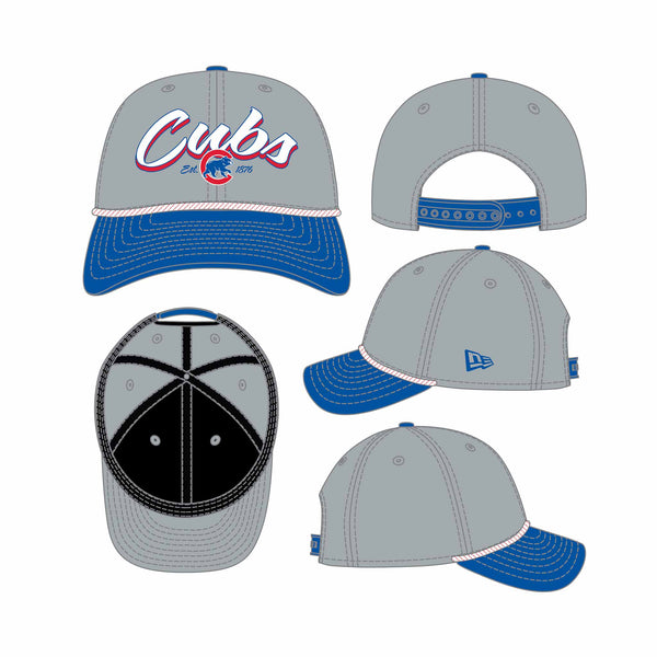 Chicago Cubs New Era Grey Team 9FORTY M Crown Adjustable Cap