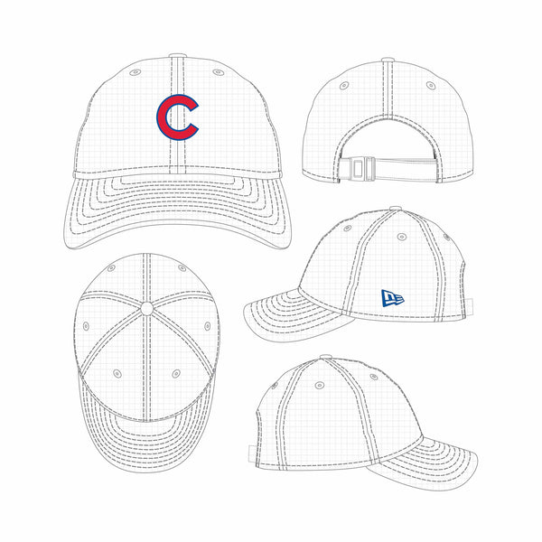 Chicago Cubs New Era White Ripstop White Adjustable Cap