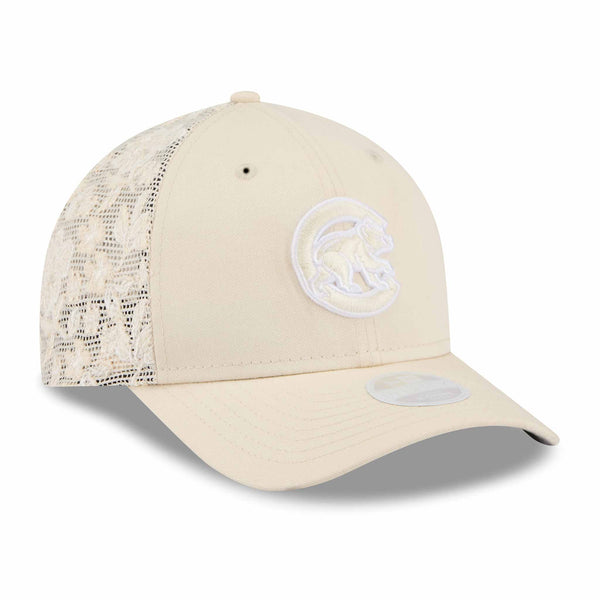 Chicago Cubs New Era Women's Floral Mesh 9FORTY M Crown Adjustable Cap