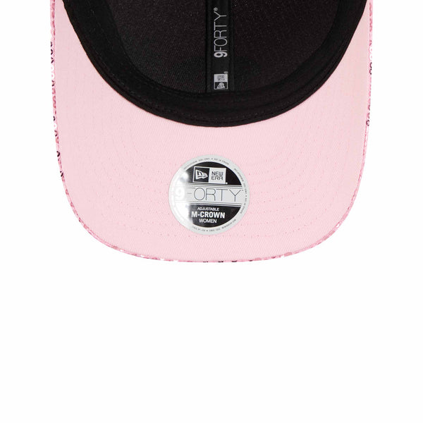Chicago Cubs New Era Ladies 9FORTY Pink Bullseye Sequin Adjustable Cap