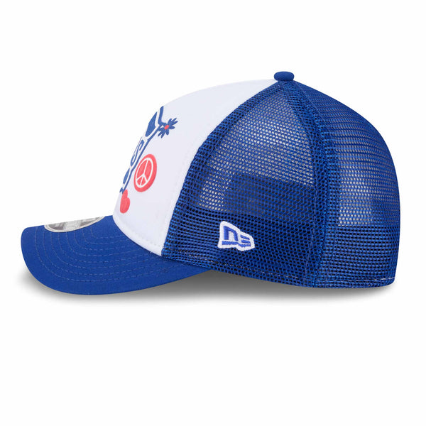 Chicago Cubs New Era Youth Girls Peace & Love 9FORTY M Crown Mesh Adjustable Cap