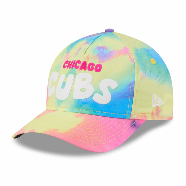 Chicago Cubs New Era Youth Girls Tie Die 9FORTY M crown Adjustable Cap