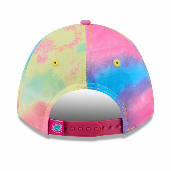 Chicago Cubs New Era Youth Girls Tie Die 9FORTY M crown Adjustable Cap
