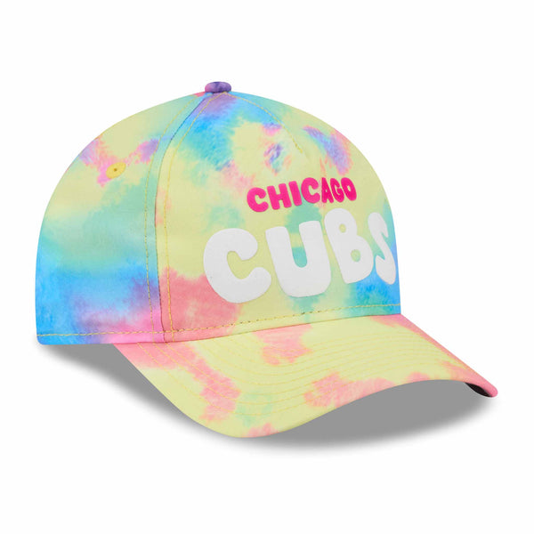 Chicago Cubs New Era Youth Girls Tie Die 9FORTY M crown Adjustable Cap