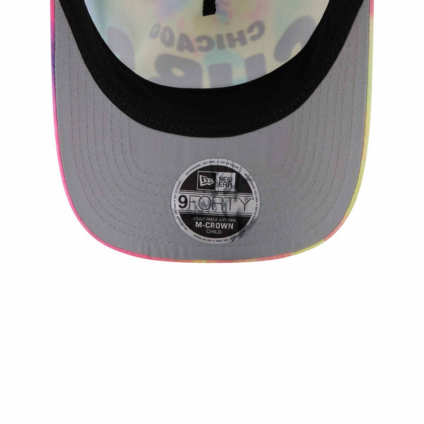 Chicago Cubs New Era Youth Girls Tie Die 9FORTY M crown Adjustable Cap