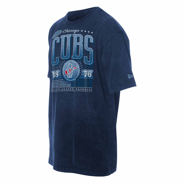Chicago Cubs New Era Rock Bear Throwback Oversized Short Sleeve T Shirt