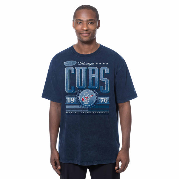 Chicago Cubs New Era Rock Bear Throwback Oversized Short Sleeve T Shirt