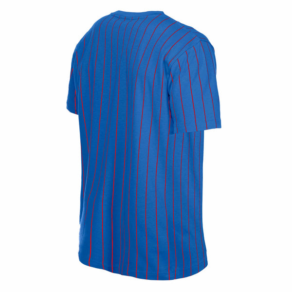 Chicago Cubs New Era Bullseye Royal Pinstripe T Shirt