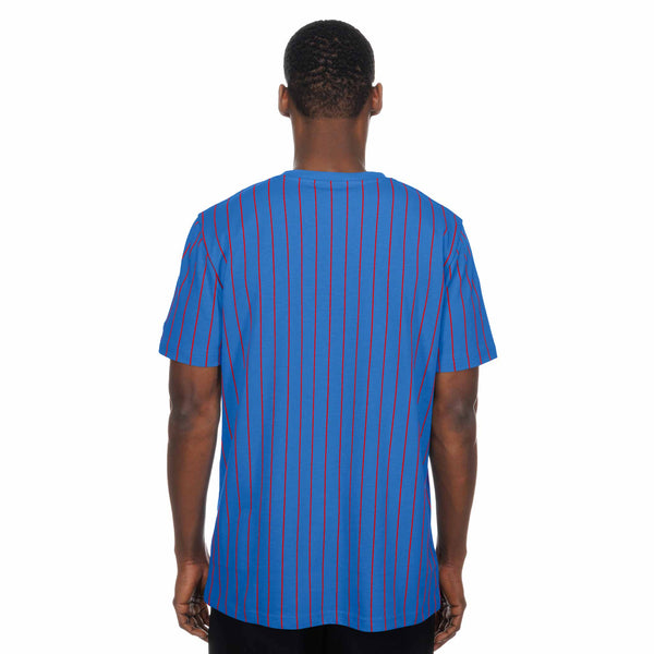Chicago Cubs New Era Bullseye Royal Pinstripe T Shirt