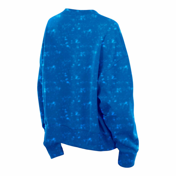 Chicago Cubs New Era Women's Bullseye Royal Crested Crewneck Sweatshirt