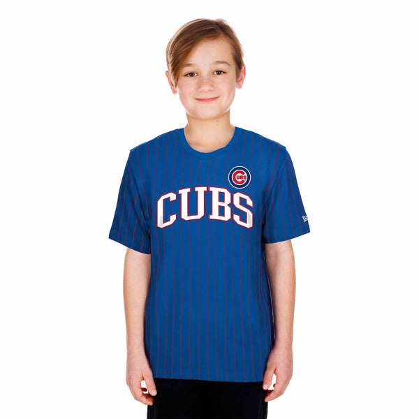 Chicago Cubs New Era Youth Girls Royal Bullseye Boxy Short Sleeve T Shirt