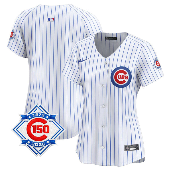 Chicago Cubs Nike Women's Home Vapor Limited 150th Anniversary Patch Jersey