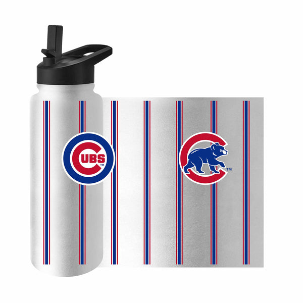 Chicago Cubs 34oz Thin Stripes Quencher Bottle