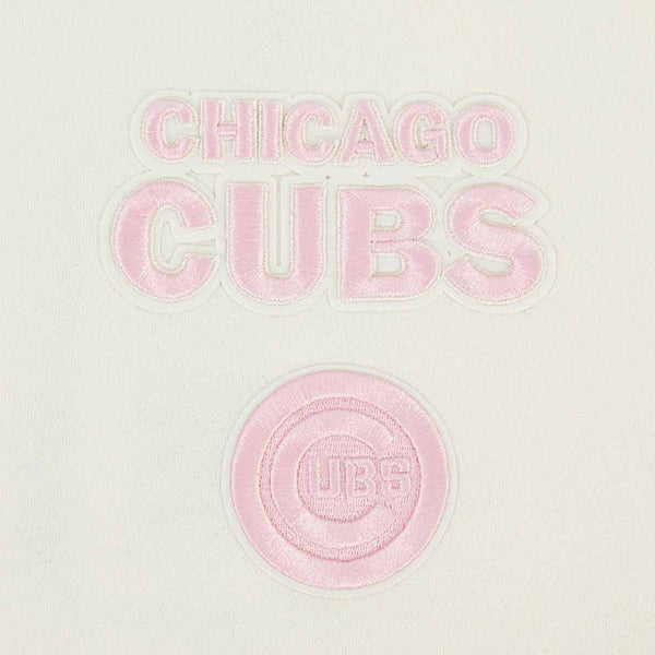 Chicago Cubs Pro Standard Youth Girls Cream Pink Big Shoulders Hooded Sweatshi