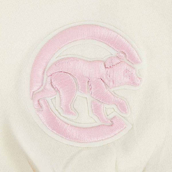 Chicago Cubs Pro Standard Youth Girls Cream Pink Big Shoulders Hooded Sweatshi