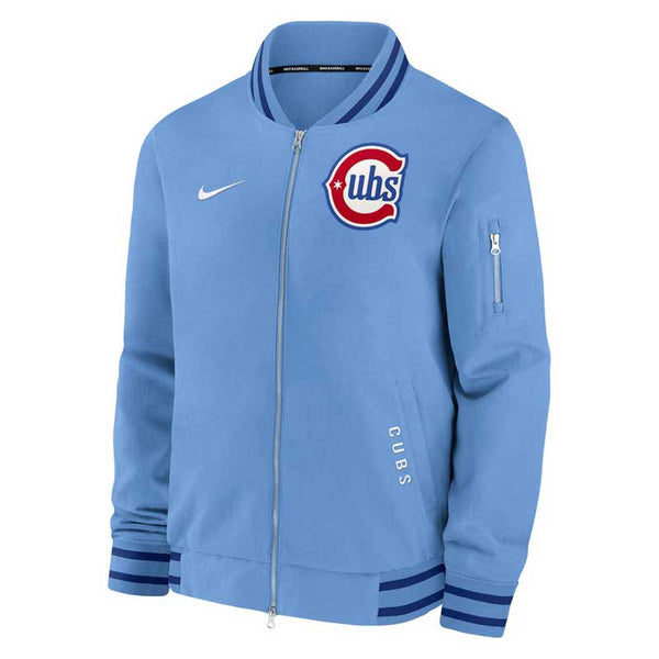 Chicago Cubs Nike Authentic On Field Alternate Blues Full Zip Bomber Jacket