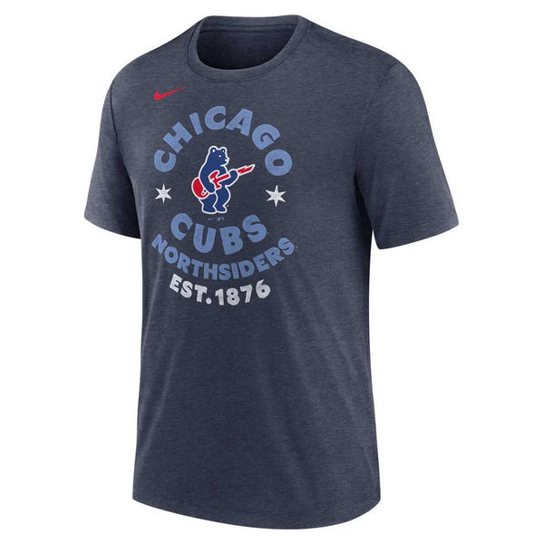 Chicago Cubs Nike Rock Bear Triblend Northsiders Short Sleeve T-Shirt