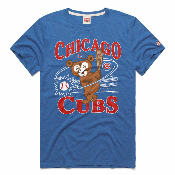 Chicago Cubs Homage Royal Mascot Swinging T Shirt