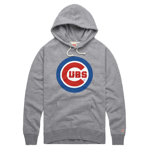 Chicago Cubs Homage Grey Bullseye Hooded Sweatshirt
