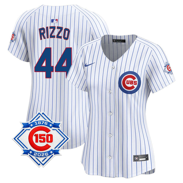 Chicago Cubs Anthony Rizzo Women's Nike Home Limited 150th Anniversary Jersey With Authentic Lettering