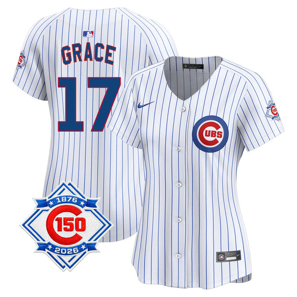 Chicago Cubs Mark Grace Women's Nike Home Limited 150th Anniversary Jersey With Authentic Lettering