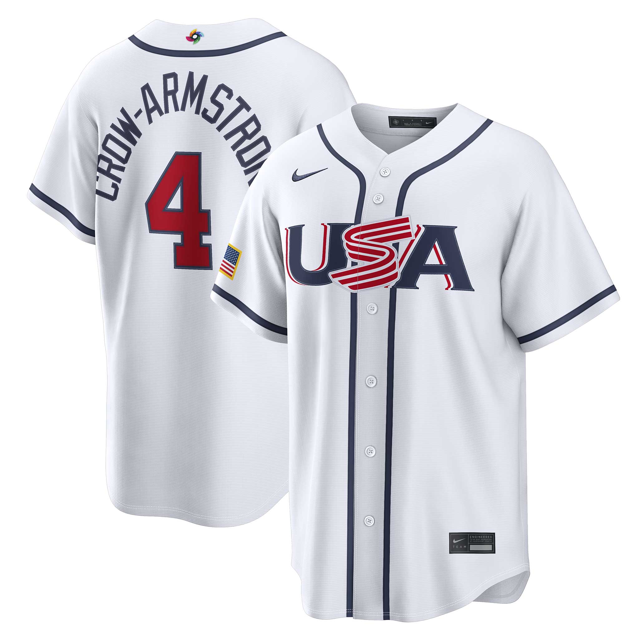 Team USA Pete Crow-Armstrong World Baseball Classic Nike Home