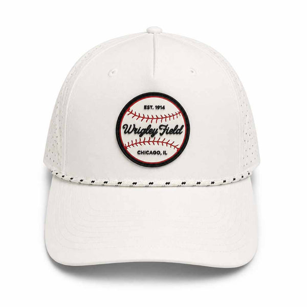 Wrigley Field Established 1914 Ball Laser Perf Adjustable Cap