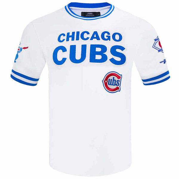 Chicago Cubs Pro Standard Modern Logo 150 Year White Heavyweight Jersey T Shirt