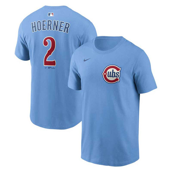 Chicago Cubs Nico Hoerner Nike Youth Alternate Name and Number T-shirt